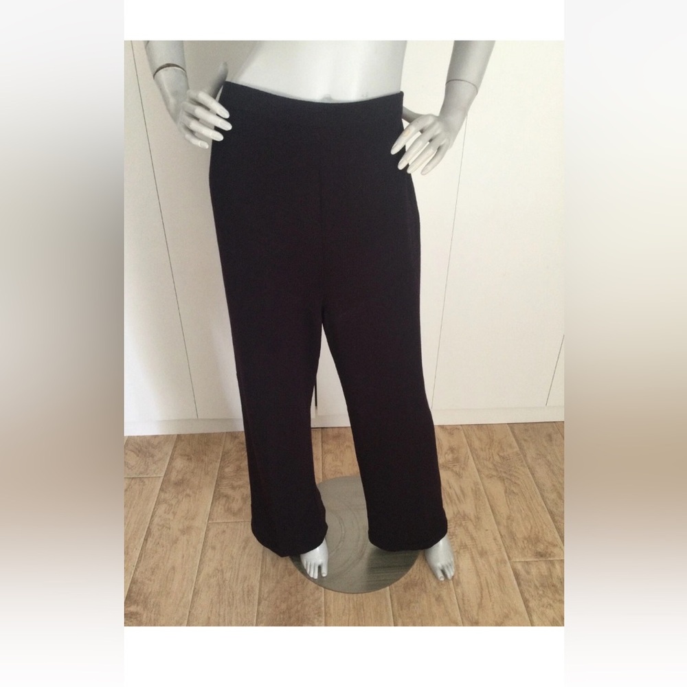 St. John Classic Black Wide-Leg Trousers